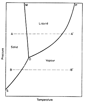 FIG. 7.1 Phase diagram for water